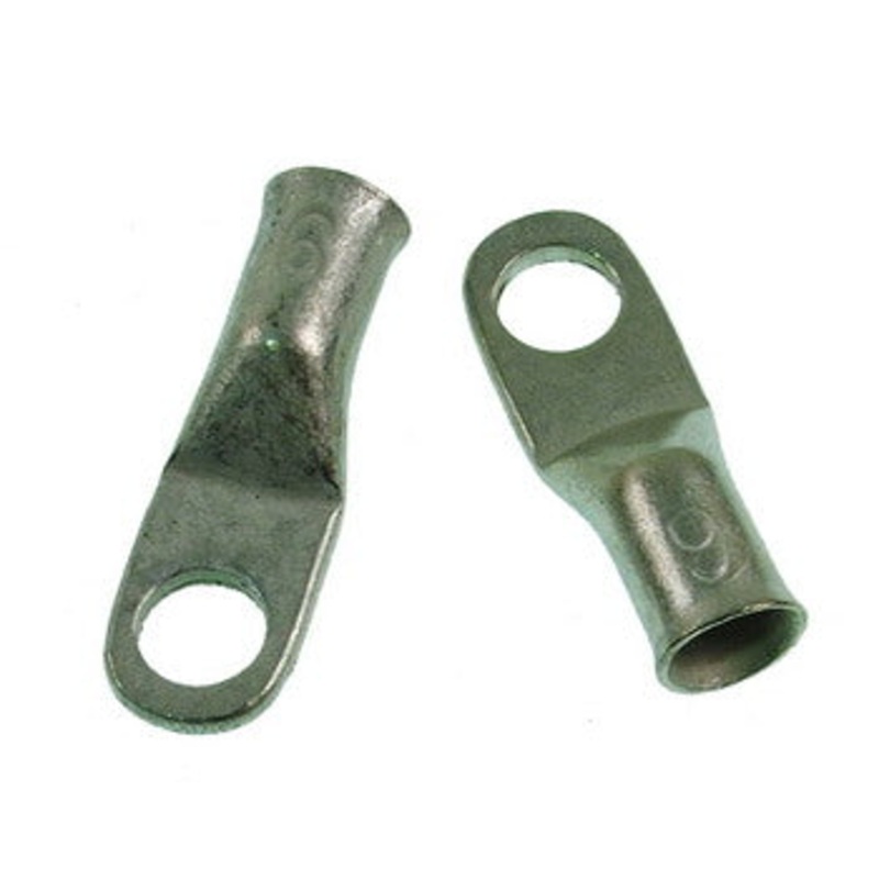 6 GA Closed Battery Lug 1/4 inch hole 2pk
