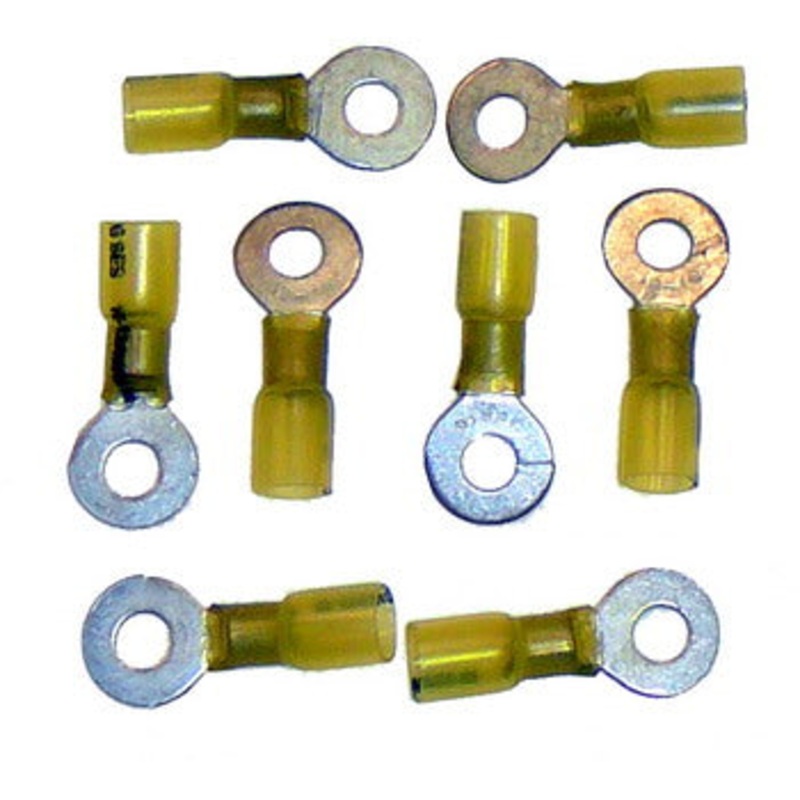 Yellow Ring Terminal 1/4 inch hole